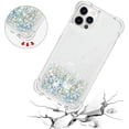 thumbnail image 5 of Compatible with iPhone 12 Pro Max Case Glitter Luxury Cute Love Liquid Quicksand Clear Soft TPU Girls Women Stylish Bumper Shockproof Protective Case for iPhone 12 Pro Max Sliver YB, 5 of 6