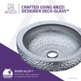 thumbnail image 4 of ANZZI Levi 16.5" Bathroom Tempered Glass Vessel Sink in Speckled Silver, 4 of 9