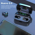thumbnail image 5 of Bluetooth Headphones Wireless Earbuds 80hrs Playtime Wireless Charging Case Digital Display Sports Ear Buds with Earhook Deep Bass IPX7 Waterproof Over-Ear Earphones for TV Phone Laptop - Black, 5 of 9