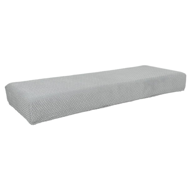 Funda elástica para banco, fundas para decoración, accesorios lavables para silla de comedor gris claro