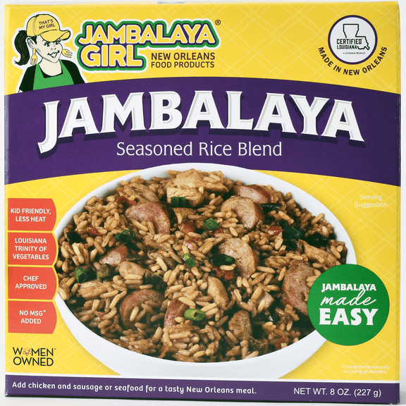 Jambalaya Girl Jambalaya Seasoned Rice Blend 8 oz. Packaged Meals (shelf-stable)