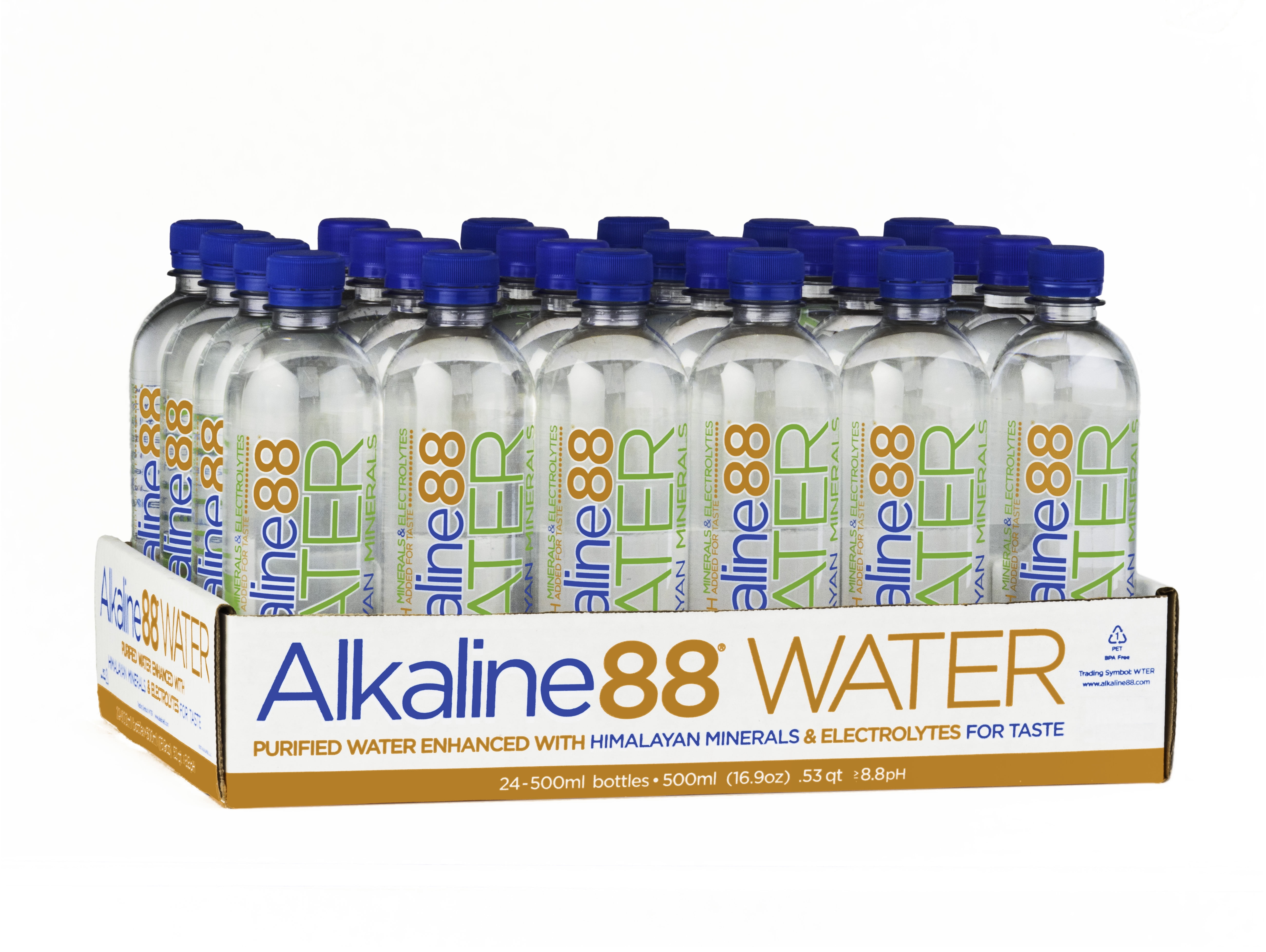 Alkaline88 Purified Water, Enhanced with Electrolytes and Minerals - 500ML (24 Count)