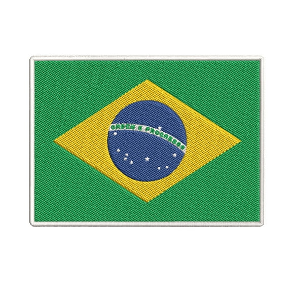 Brazil Flag Embroidered Iron-on Patch