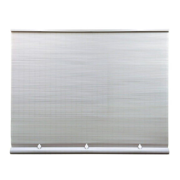 72" Outdoor Roll Up Blinds, Bamboo Patio Shades, Cordless Vinyl Sun Shade for Privacy & Cooling, Adjustable Indoor/Outdoor Use White 72"W x 72"H