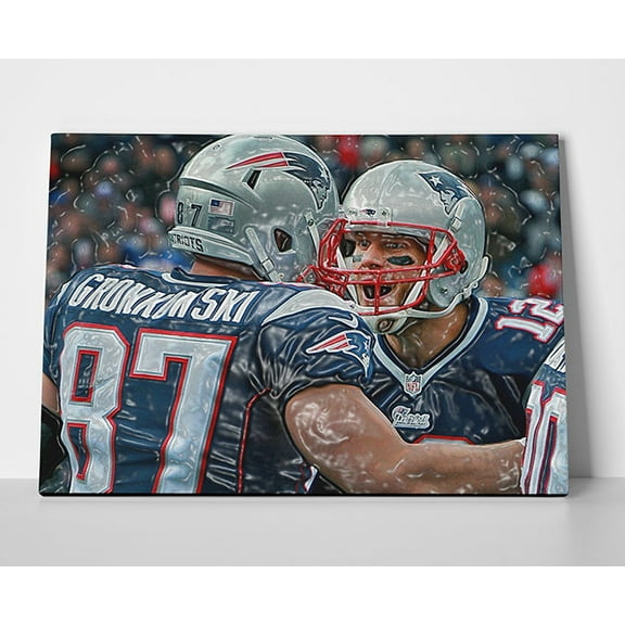 Tom Brady Gronk Poster or Wrapped Canvas