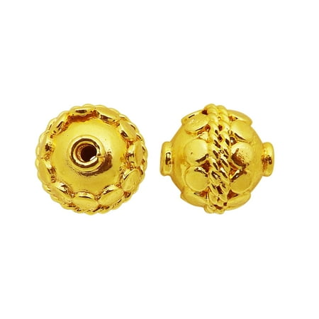 Design Bali Bead - BG-370 18K Gold Overlay Bali Bead