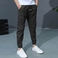 thumbnail image 2 of Gubotare Slacks for Boys Boys Dress Pants School Uniform Golf Pants for Boys Adjustable Waist Twill Chino Pant Size 6-7 (Black,6-7 Years), 2 of 8