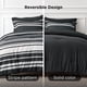 thumbnail image 2 of Juego de Edredón King Bedsure Negro a Rayas 7 Piezas Todas las Estaciones, 2 of 8