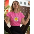 thumbnail image 2 of Vintage Sun Moon Daisy T-Shirt Women -Image by Shutterstock, Female 3X-Large, 2 of 4