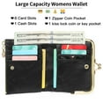 thumbnail image 3 of FALAN MULE Wallet Women Small RFID Blocking Bifold Leather Wallets for Women Vintage Coin Purse With Zipper and Kiss Lock, 3 of 7