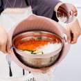 thumbnail image 1 of 4-1 Colander With Mixing Bowl Set, Rotatable Strainer Food Strainers And Colanders 2 Layer Stainless Steel Ergonomic Handle Versatile Vegetable Washing Bowl, 1 of 8