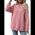 thumbnail image 3 of Sudadera de Larga para Mujer, Informal, con Cuello Redondo, , Ligera y con Bolsillo. Rosa M, 3 of 10