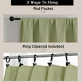 thumbnail image 5 of Patin Sage Green Blackout Curtains for Bedroom 63 Inch Length 2 Panels Set, Room Darkening Rod Pocket Rustic Farmhouse Curtains for Living Room, Thermal Insulated Drapes, Each Panel 40" W x 63" L, 5 of 9