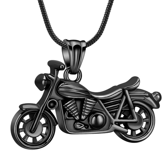 Motorcycle Urn Necklace for Men Women Ashes Cremation Jewelry Stainless Steel Keepsake Memorial Pendent for Ash Holder