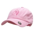 thumbnail image 2 of Stroke Of Rosey Love Embroidered Washed Cap - Lt Pink OSFM, 2 of 5