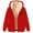 Red, variant on Fartey Women's Fleece Lined Hoodie Coat Cozy Sherpa Jackets Winter Full Zip Warm Hooded Sweatshirt Loose Casual Long Sleeve Coats with Pockets
