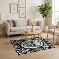 thumbnail image 3 of ODIKA Skull Pixelated Beast Cranium Geometric Block Framework Edgy for Home Office, Gaming Room, Under Desk, Non-Slip Chair-Friendly, 3 of 7