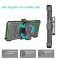 thumbnail image 4 of Tiflook Motorola Moto G 5G (2023 Only) / XT2313 Case Holster, Shock Absorbing [Built-in Screen] [Kickstand Locking Belt] Carrying Secure Swivel Defender Full Body Cover Green, 4 of 5
