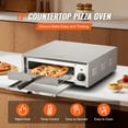 thumbnail image 2 of KFFKFF Electric Pizza Oven for Countertop, 12-inch, 1500W, Temperature Range 122-662℉, Constructed from Stainless Steel, Includes Simple-to-Clean Crumb Tray, for Commercial and Domestic Settings, 2 of 9