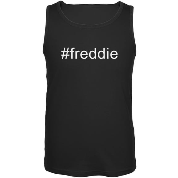 #Freddie Black Adult Tank Top - Medium