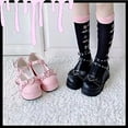 thumbnail image 2 of Womens platform Mary janes Shoes Sweet Toe Ankle Lolita Gothic Platform Dress Pumps Shoes Chunky Platform Shoes Patent Leather Dress Shoes, 2 of 3