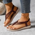 thumbnail image 2 of Women's Thong Flat Sandals with Beaded Straps, Casual Wide Width Flip Flops for Summer Spring, Comfortable Faux Leather Lazy Slip On Shoes for Beach Daily Wear, Non-Slip Sole for All-Day Support, 2 of 10