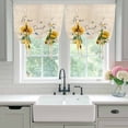 thumbnail image 4 of Yellow Sunflowers Balloon Curtains for Windows, Bedroom Curtains 54 Inch Length, Daisy Bees Elegant Farmhouse Floral Tie Up Curtains Panels Thermal Insulated Bathroom Curtains Window 42"x54", 4 of 8