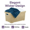 thumbnail image 6 of Superio 50L Wicker Laundry Basket with Cut-Out Handles - Beige (2 Pack), 6 of 8