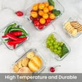 thumbnail image 5 of 8 Pack Premium Glass Food Storage Containers - Airtight, Leak-Proof, Microwave, Oven, Freezer and Dishwasher Safe - BPA Free, Stain-Resistant, Easy-Clean Design for Meal Prep and Bento Boxes, 5 of 10