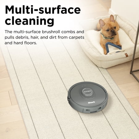 SHARK RV2300S, ROBOTIC FLOOR CLEANERS, MATRIX SELF-EMPTY ROBOT VACUUM, 110 MINUTE BATTERY LIFE, 1 EACH, WI-FI COMPATIBLE, GRAY, 1, 1, 1
