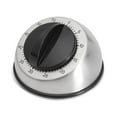 thumbnail image 4 of 60 Minute Mechanical Wind Up Kitchen Timer Stainless Steel Cooking Countdown Alarm Reminder For Home Baking And Cooking Stopwatch for Kids Pocket Pro Timer Boxing round Timer with Sound Kitchen Timer, 4 of 4