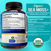 NutriFlair Sea Moss Capsules Gut Health Supplements for Women and Men 120 Pieces