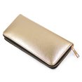 thumbnail image 2 of Premium Vegan Saffiano Leather Continental Zip Around Wallet - Diff Colors, 2 of 4
