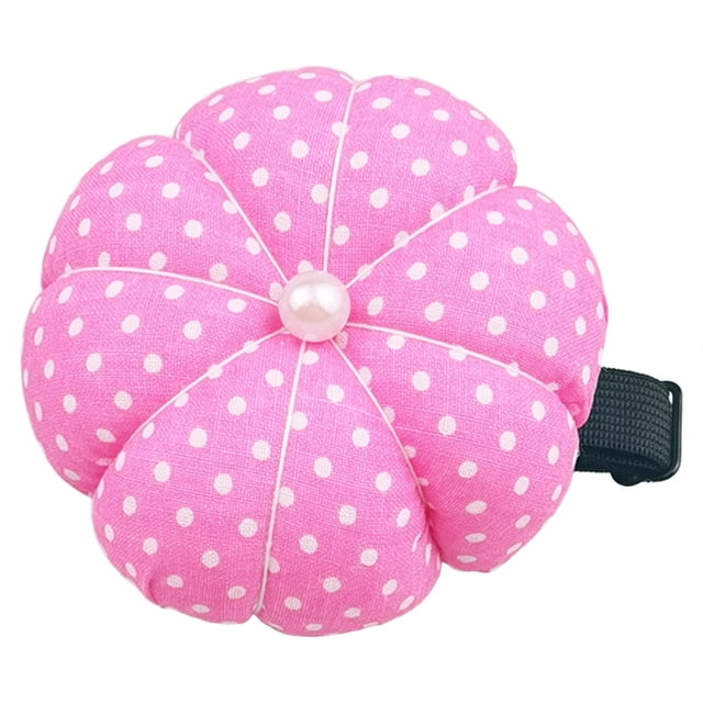 veasfak Durable Wrist Pin Cushion with Elastic Strap for Embroidery Home Sewing Tool PInk