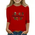 thumbnail image 1 of YUNAFFT Garçons & Filles Imprimé de Noël Coupe Ample 3-12 Ans T-Shirt Col Rond Extensible en Coton Manches Longues, 1 of 3