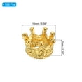 thumbnail image 2 of Uxcell 0.28x0.24" Metal King Crown Charm Crown Beads Charm, 100Pcs, Gold Tone, 2 of 6