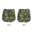 thumbnail image 5 of Lsque Green Skulls Printed Women's Running Shorts with Liner Pockets,Elastic Quick Dry Workout Athletic Gym Yoga Shorts,Womens High Waist Shorts-Small, 5 of 9