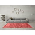 thumbnail image 3 of Ahgly Company Indoor Rectangle Abstract Red Modern Area Rugs, 2' x 5', 3 of 4