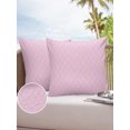 thumbnail image 6 of Pack of 2 Outdoor Pillow Covers, Geometric Wavy Texture Pink Waterproof Square Throw Pillowcase Cushion Decorative Pillow Covers for Couch Patio Tent, 20x20 in, 6 of 6