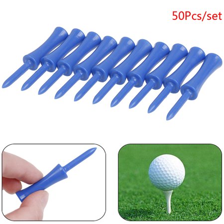 50Pcs/set Plastic Step Down Golf Tees Height Control Blue 2.68 inch