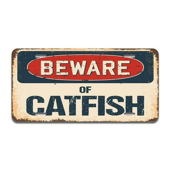 SignMission A-LP-04-340 Beware of Catfish Aluminum License Plate