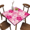 thumbnail image 1 of Elastic Edge Fitted Table Cover Square, Flower Pattern Printed on Wrinkle Resistant Polyester Table Cover, for Outdoor Picnic Camping and Indoor Kitchen Dining Party, Fit for 40" x 40"square table, 1 of 1