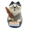 thumbnail image 1 of Chat Table Statuechat Bibliothèque Ornement Mignon Résine Statue Animal Sculpture sur Mesure Conçu, 1 of 4