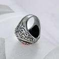 thumbnail image 6 of K-KED Men's Gothic Black Glue Cross Set Diamond Ring Wholesale Ring Sizes 7-15-Red-13, 6 of 7