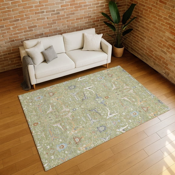 Addison Rugs Chantille Indoor/Outdoor Traditional Global Aloe Machine Washable Rectangle Rug, 10' x 14'