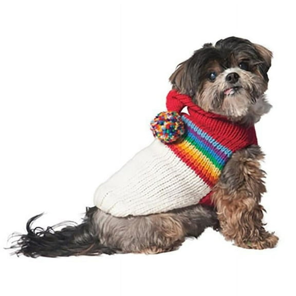 Chilly Dog CLLD-128-2004128 Handmade Vintage Ski Hoodie Wool Dog Sweater - Medium