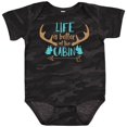 thumbnail image 3 of Inktastic Life is Better at the Cabin, Deer Antlers, Camping Boys or Girls Baby Bodysuit, 3 of 5