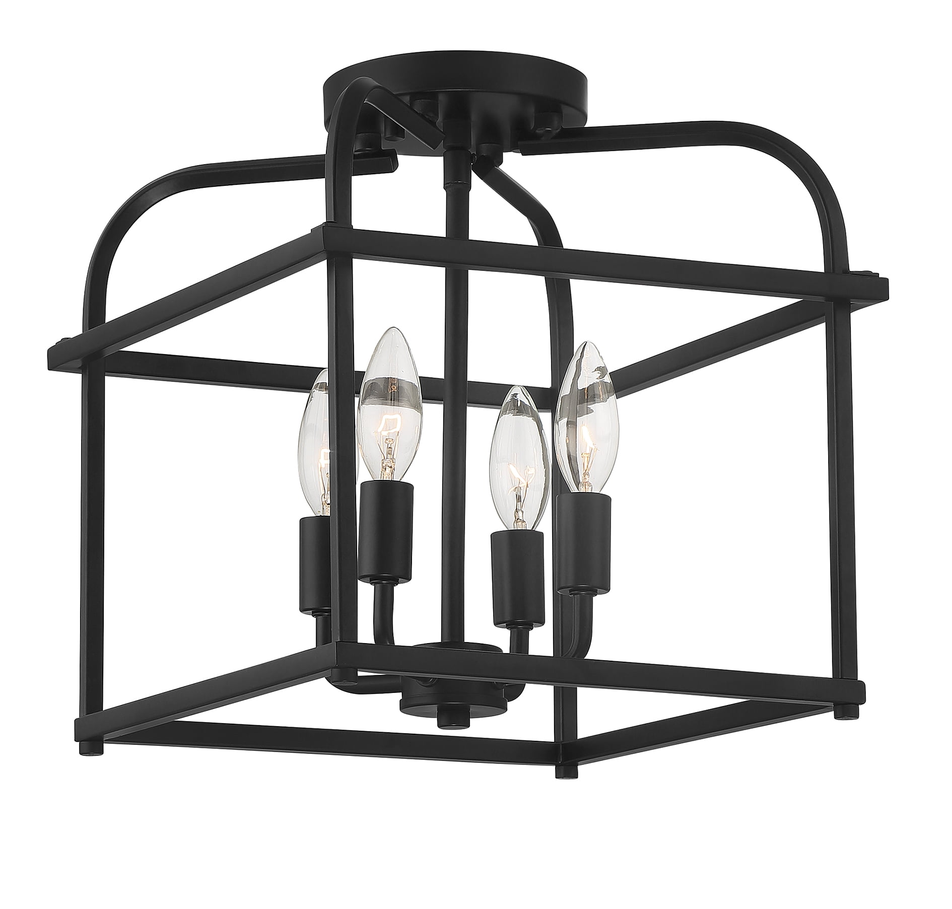 Trade Winds Lighting 4-Light Ceiling Light In Matte Black