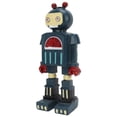 thumbnail image 2 of Robot Retro azul, figura de Robot antienvejecimiento clásica, elaborada a mano, colores brillantes, modelo de Robot para gabinete de vino de oficina, 2 of 5