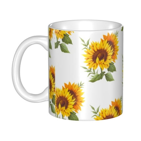 

Ceramic Mug Funny Coffee Milk Tea Mug Cup Sunflower Cup
